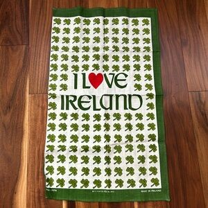 I LOVE IRELAND 🇮🇪 IRISH LINEN MADE IN IRELAND 29” x 17”
